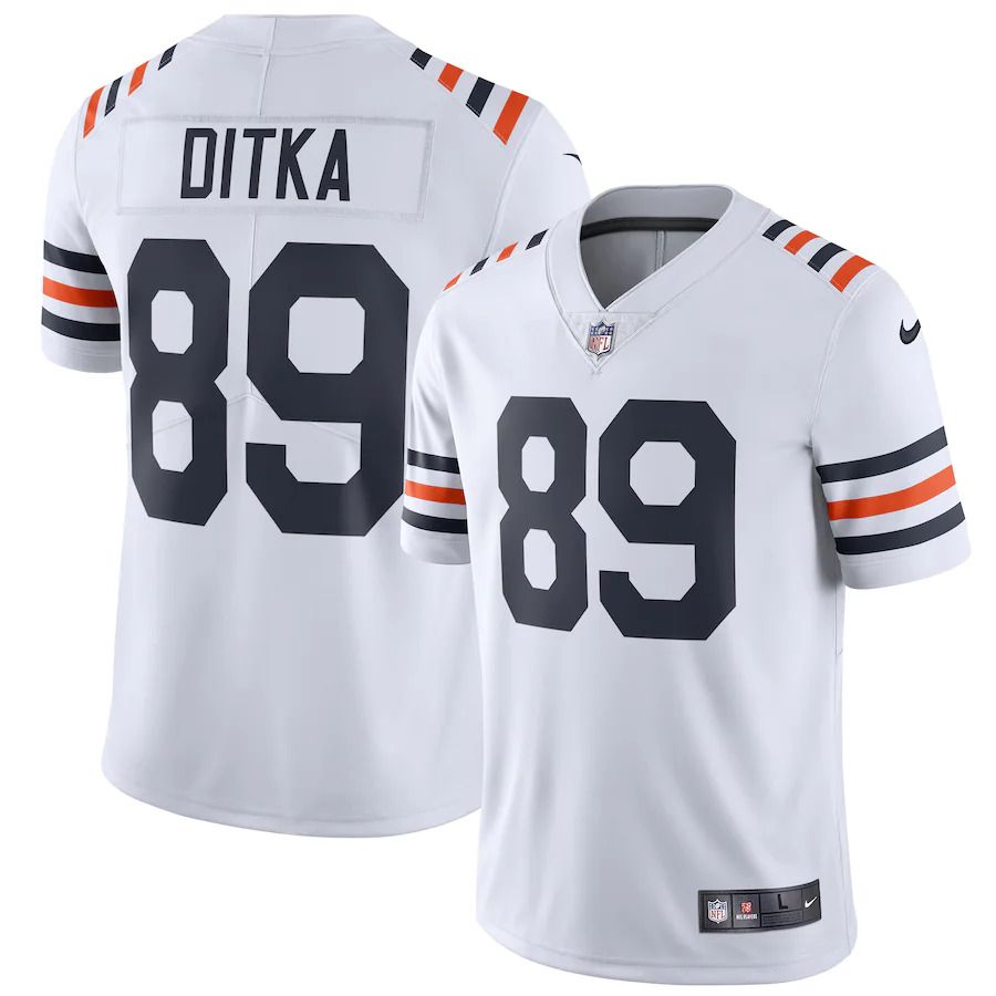 Cheap Men Chicago Bears 89 Mike Ditka Nike White 2019 Alternate Classic Retired Player Limited NFL Jersey
